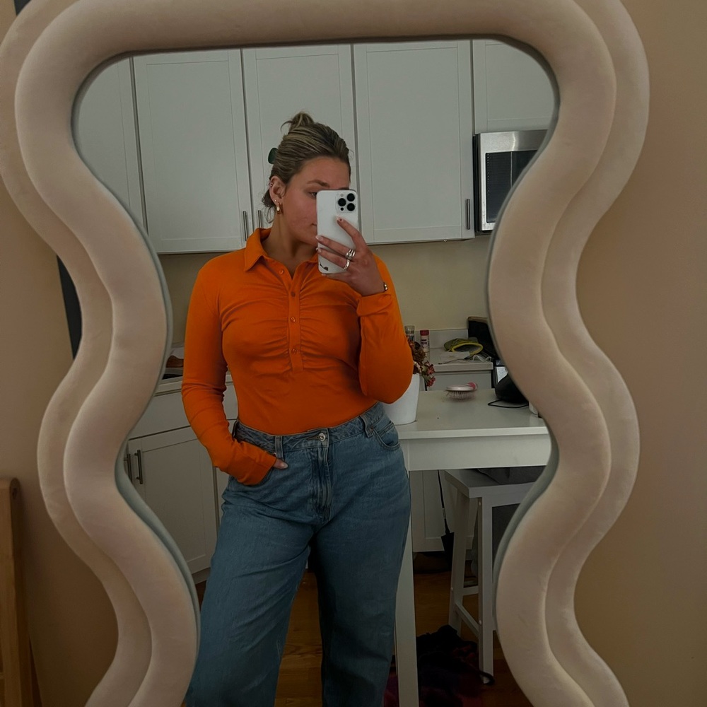 Zara Orange Bodysuit